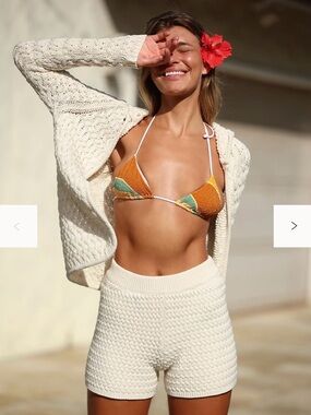 Free People Cream Laguna Love Shorts